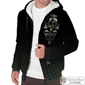 Bisset Tartan Sherpa Hoodie Featuring Alba Gu Brath Family Crest Celtic Inspired