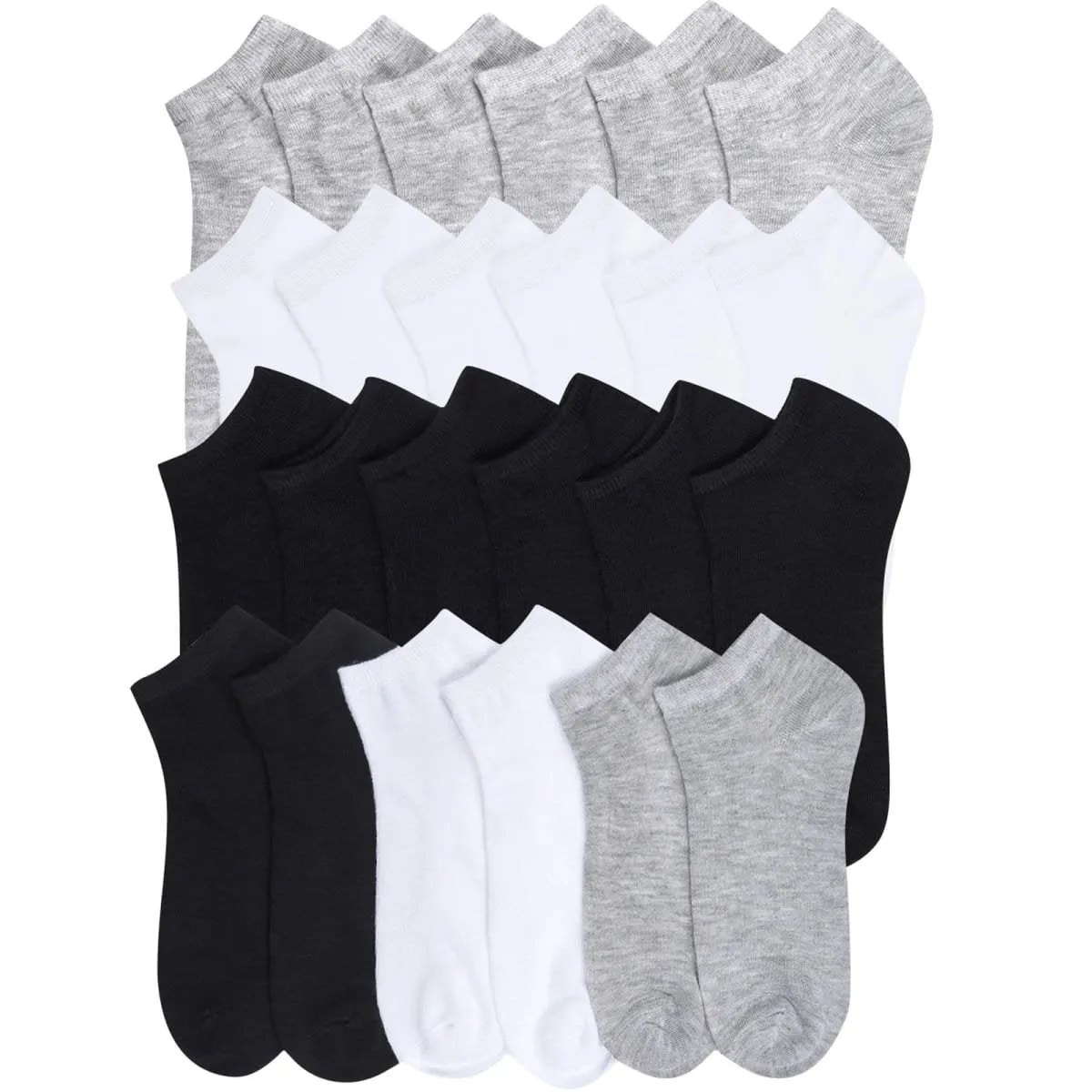 12-Pairs: Women's Classic Low Cut Socks