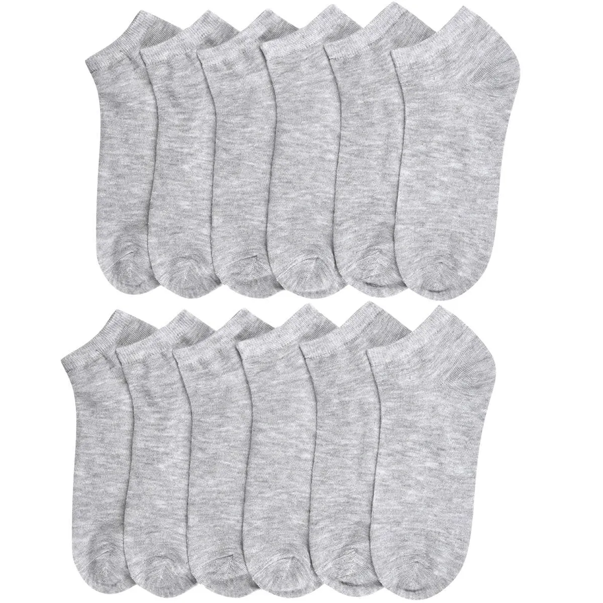 12-Pairs: Women's Classic Low Cut Socks