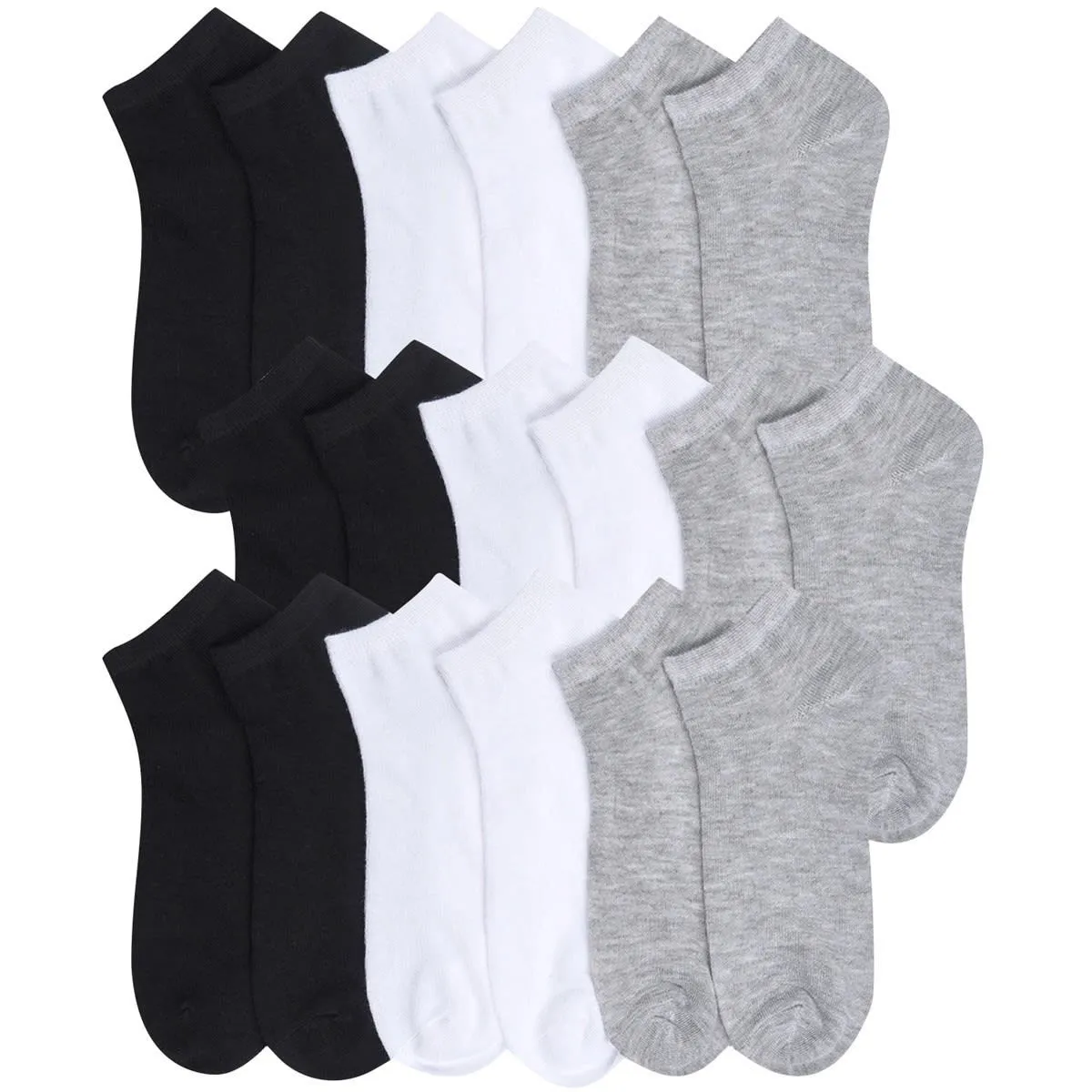 12-Pairs: Women's Classic Low Cut Socks