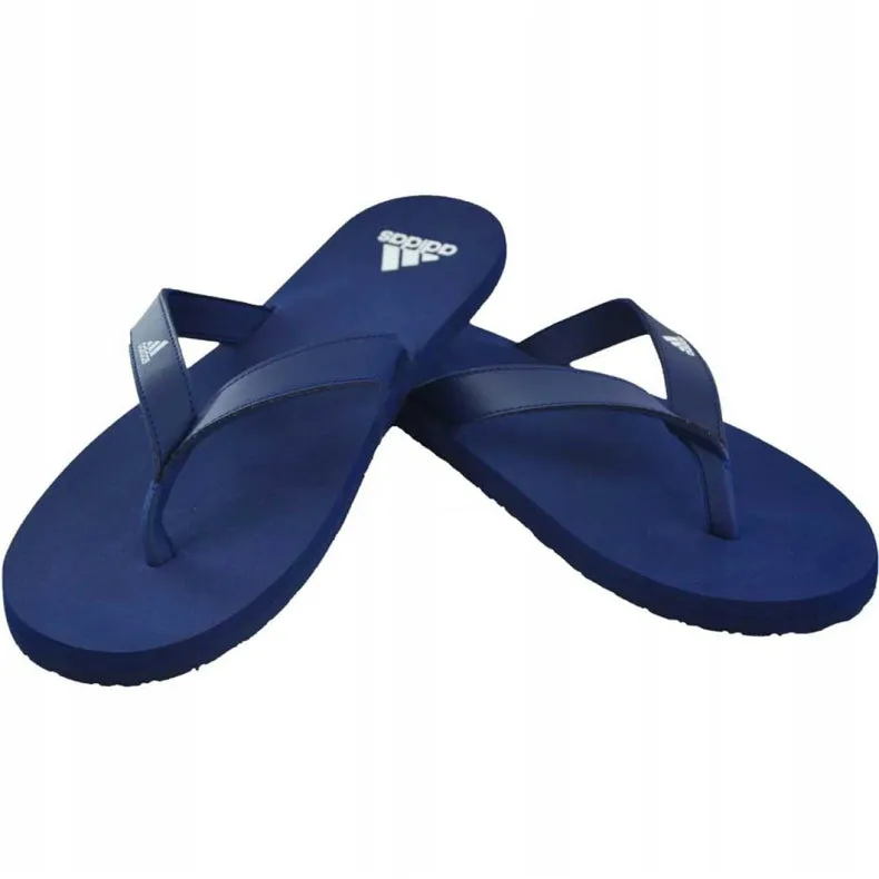 2 x Adidas Mens Dark Blue/White Eezay Flip Flop Casual Thongs