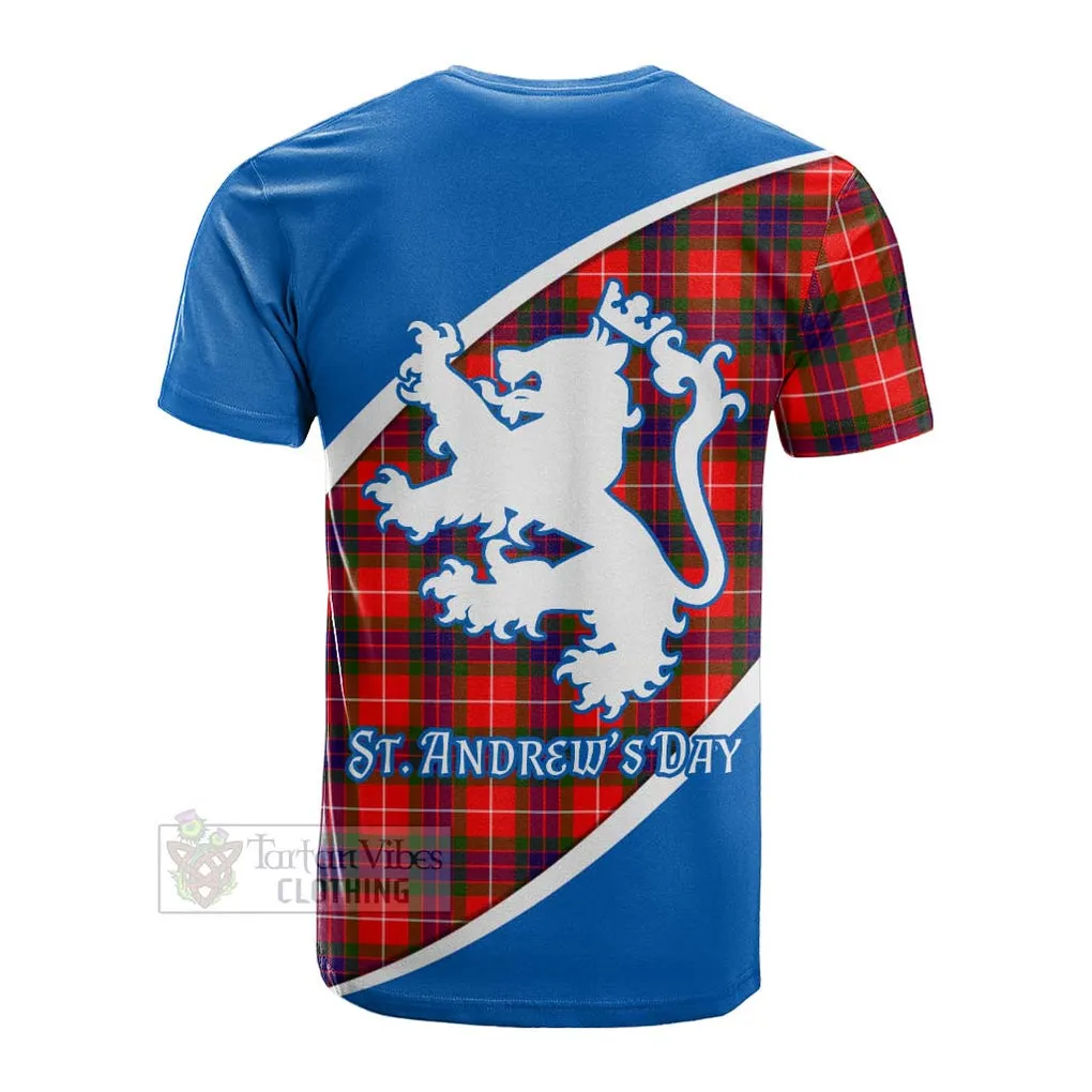 Abernethy Family Crest Tartan Cotton T-shirt Celebrate Saint Andrew's Day in Style