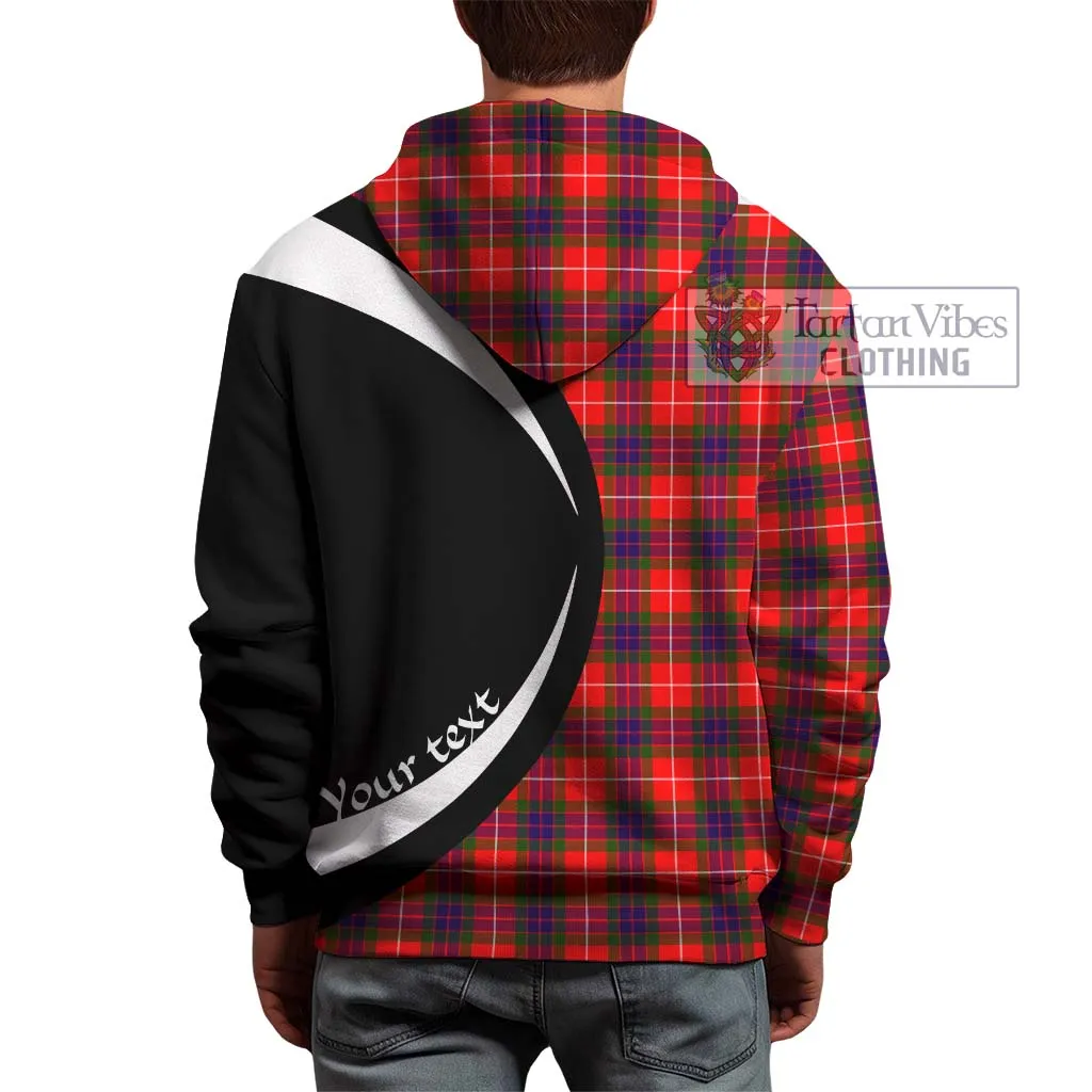 Abernethy Tartan Hoodie with Family Crest Circle Style