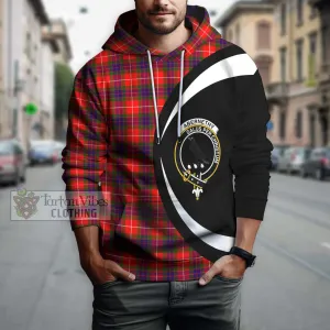 Abernethy Tartan Hoodie with Family Crest Circle Style