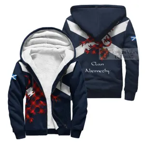 Abernethy Tartan Lion Rampant Sherpa Hoodie  Proudly Display Your Heritage with Alba Gu Brath and Clan Name