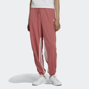 Adidas Hyperglam 3-stripes Oversized Cuffed Joggers With Side Zippers