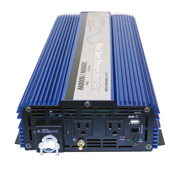 Aims Power - 3000 Watt Pure Sine Inverter w/ USB  & Remote Port UL Listed to 458 Standards - 12 VDC 120 VAC 60Hz - PWRI300012120SUL