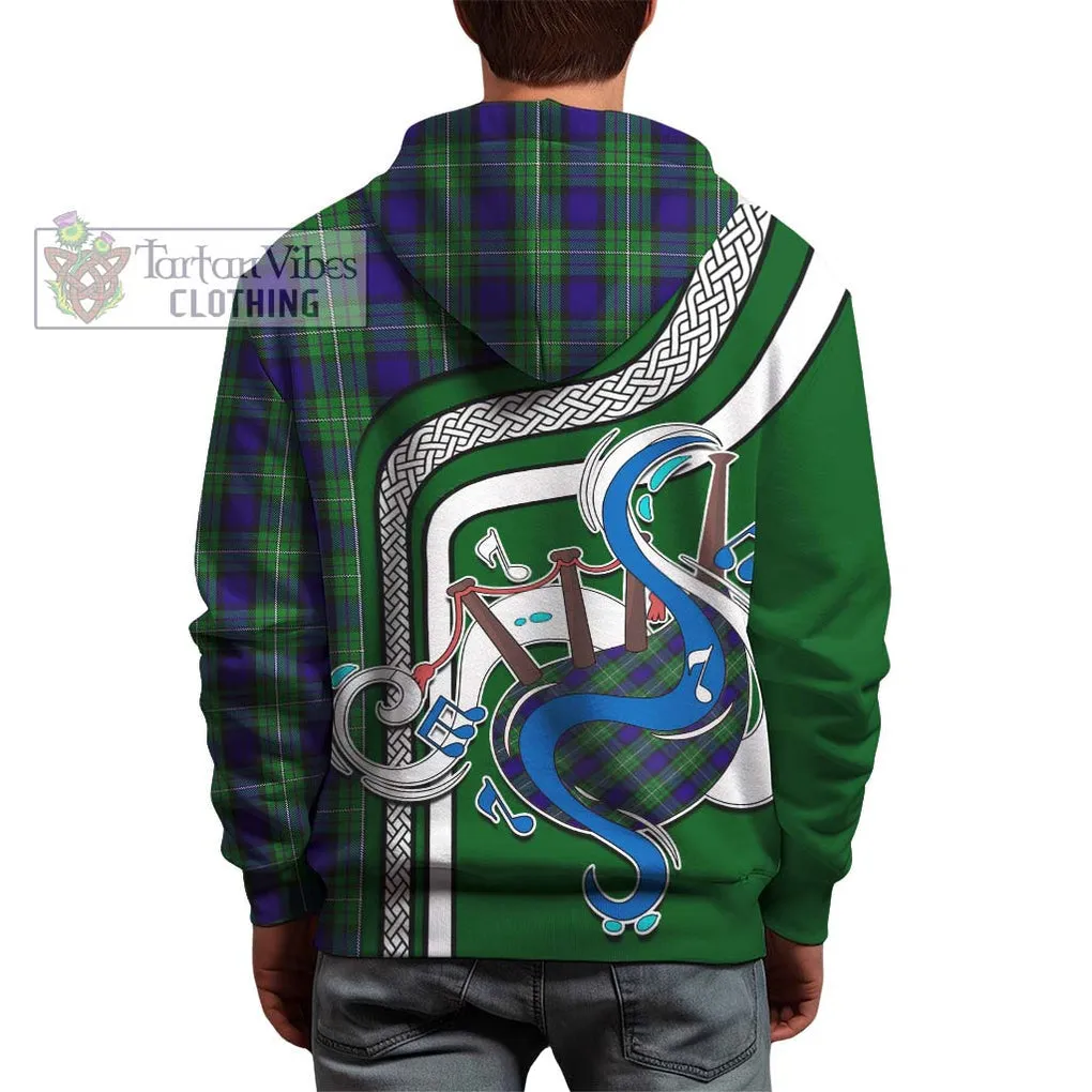 Alexander Tartan Hoodie with Epic Bagpipe Style