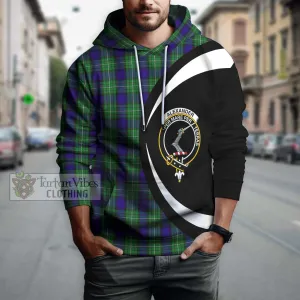 Alexander Tartan Hoodie with Family Crest Circle Style