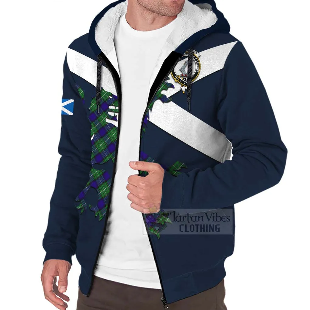 Alexander Tartan Lion Rampant Sherpa Hoodie  Proudly Display Your Heritage with Alba Gu Brath and Clan Name