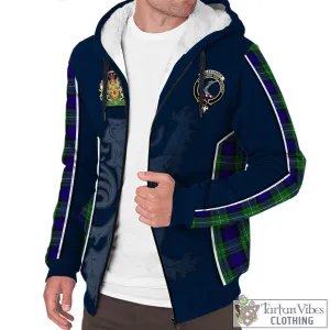 Alexander Tartan Sherpa Hoodie with Family Crest and Lion Rampant Vibes Sport Style