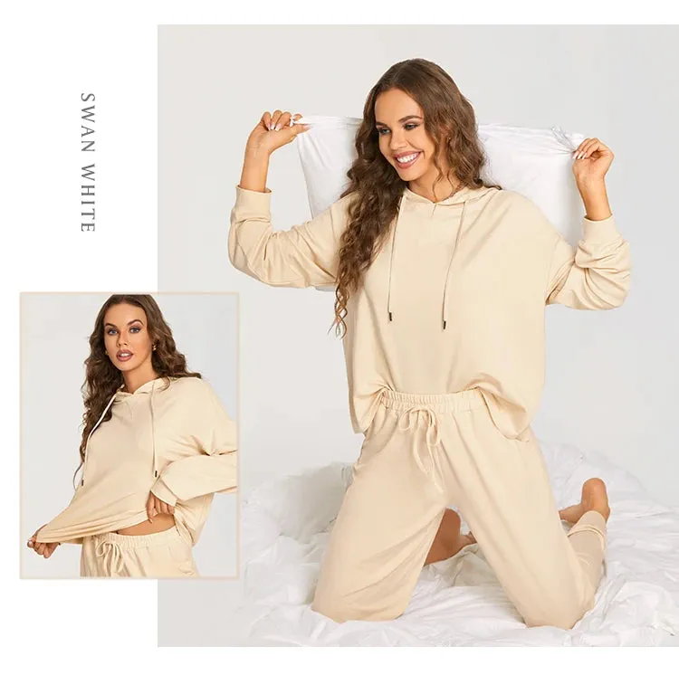 All-Day Soft Cotton Lounger Set with Hood