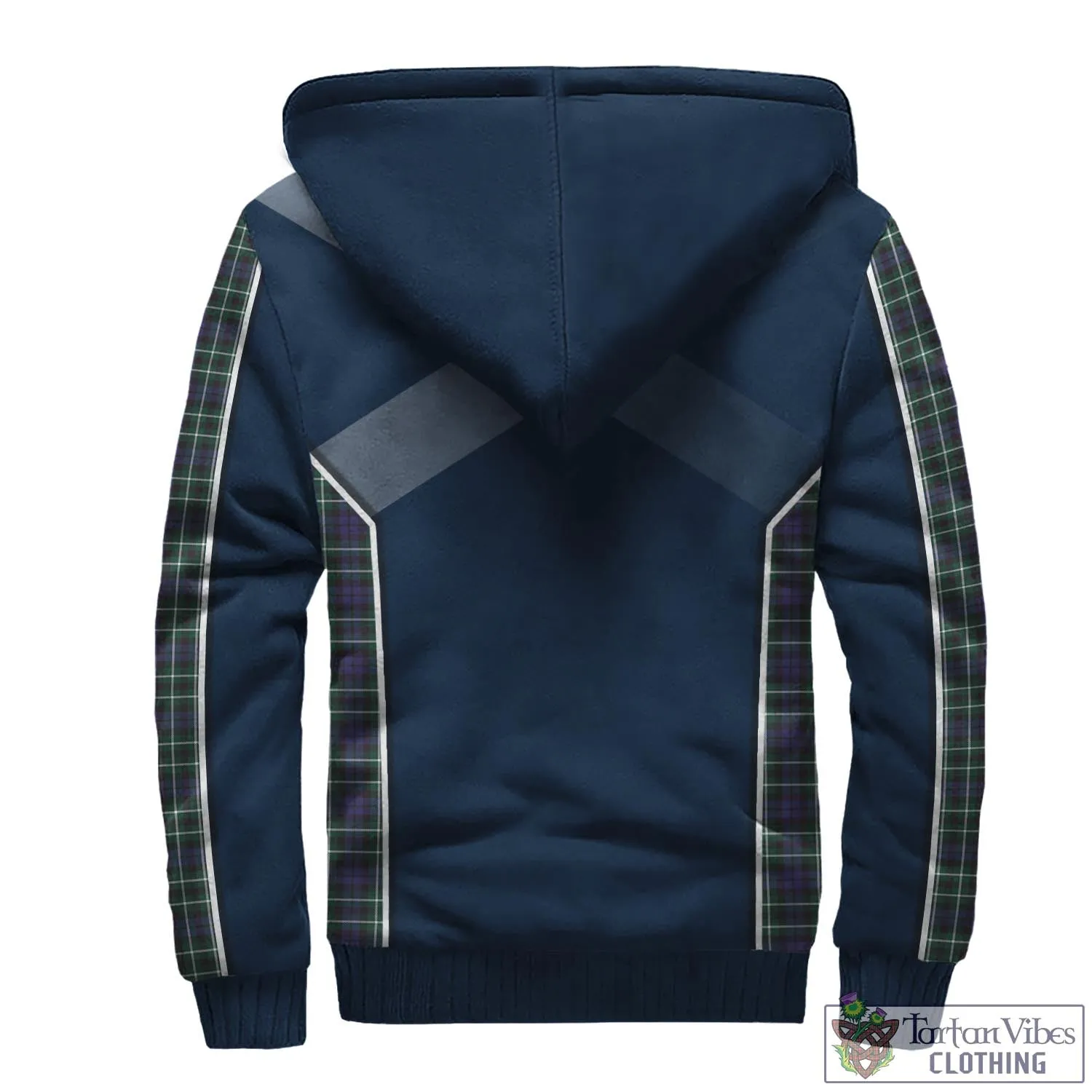 Allardice Tartan Sherpa Hoodie with Family Crest and Lion Rampant Vibes Sport Style