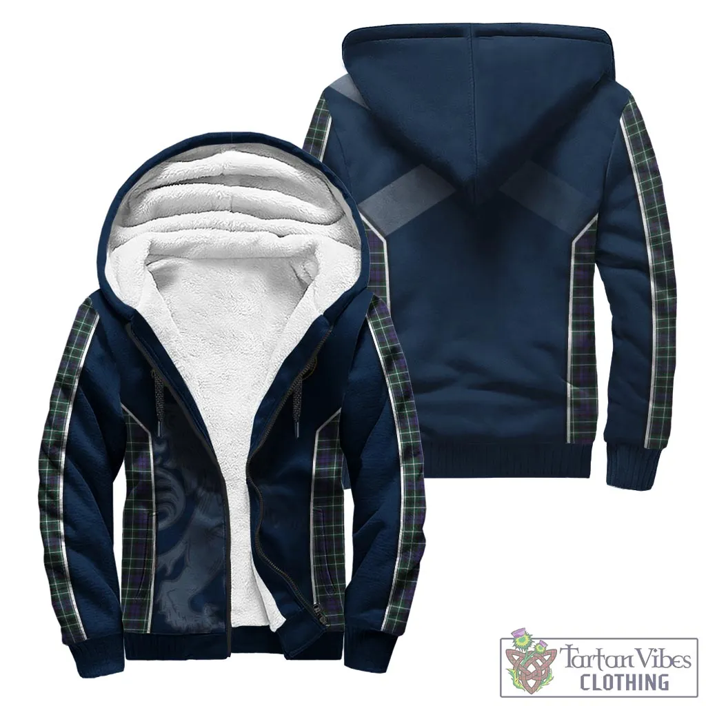 Allardice Tartan Sherpa Hoodie with Family Crest and Lion Rampant Vibes Sport Style