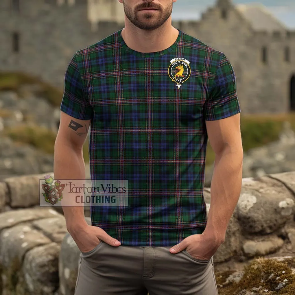 Allison Tartan Cotton T-Shirt with Family Crest