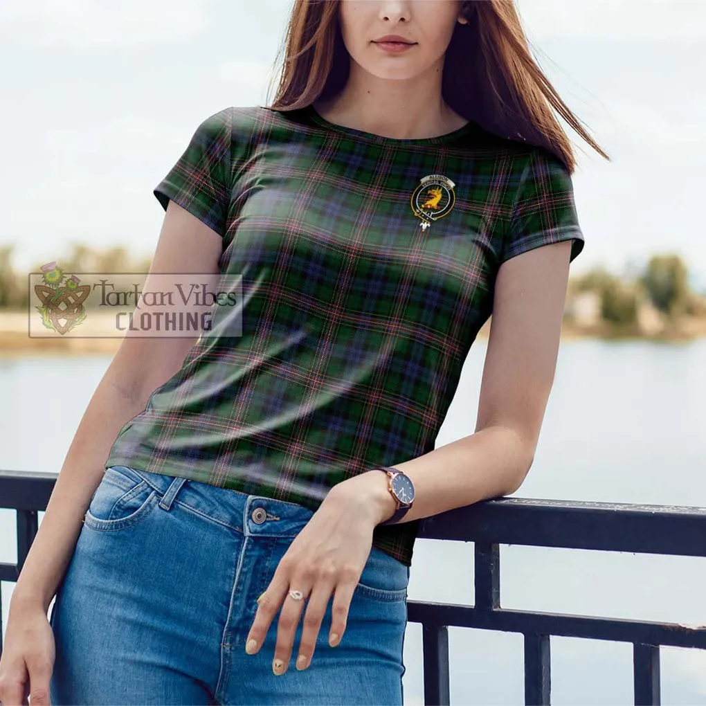 Allison Tartan Cotton T-Shirt with Family Crest