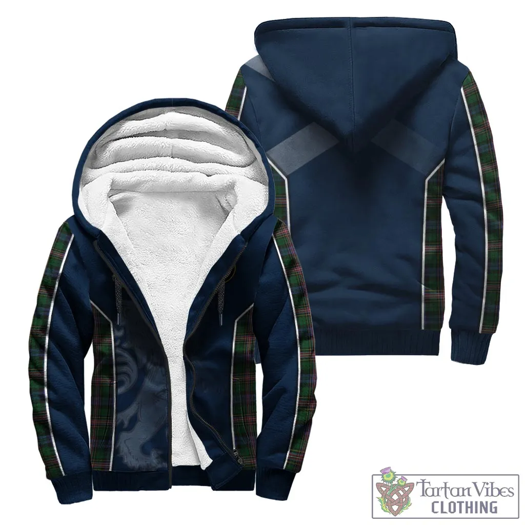 Allison Tartan Sherpa Hoodie with Family Crest and Lion Rampant Vibes Sport Style