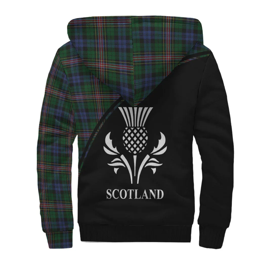 Allison Tartan Sherpa Hoodie with Family Crest Curve Style