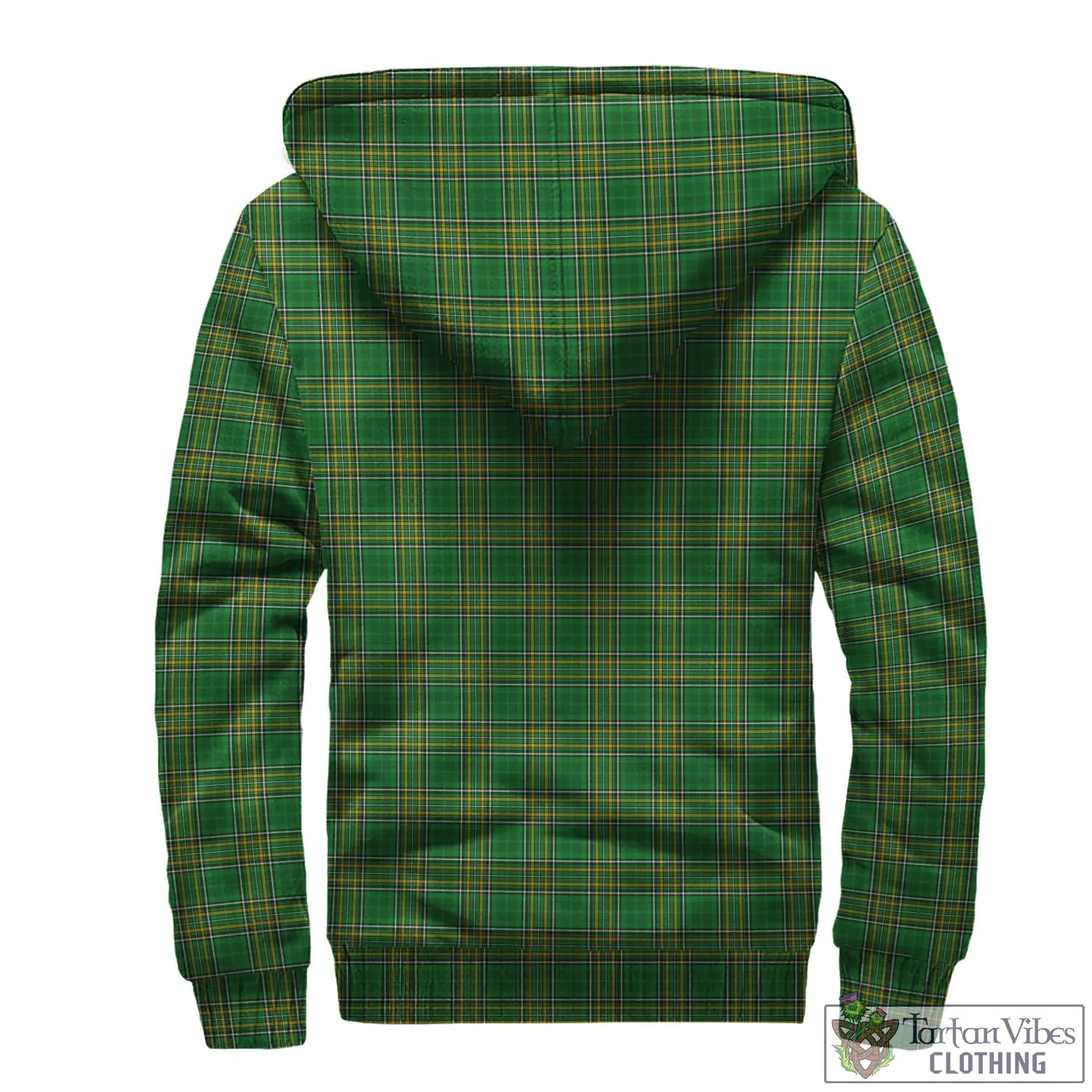 Allyn Irish Clan Tartan Sherpa Hoodie with Coat of Arms