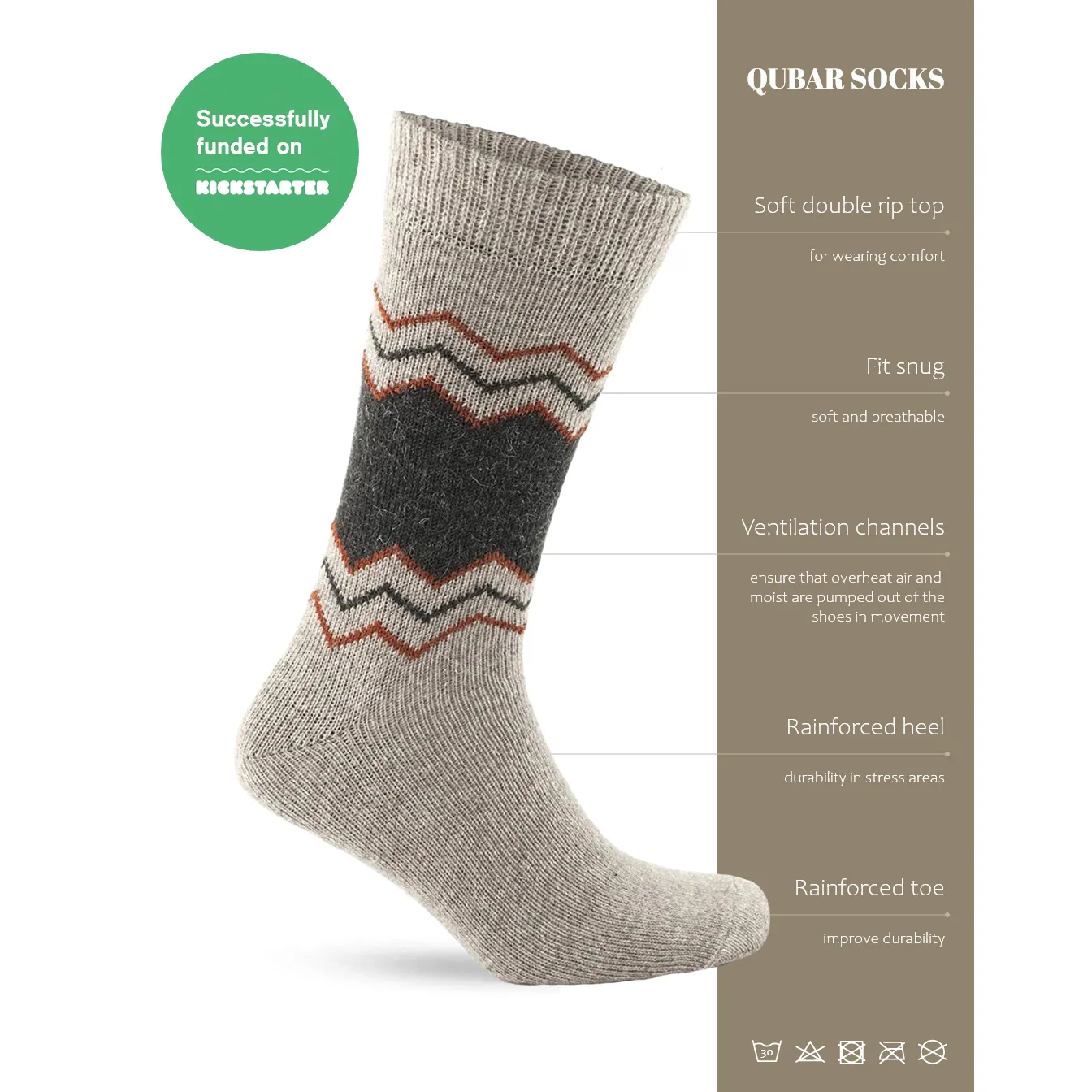 Alpaca Socks ZigZag