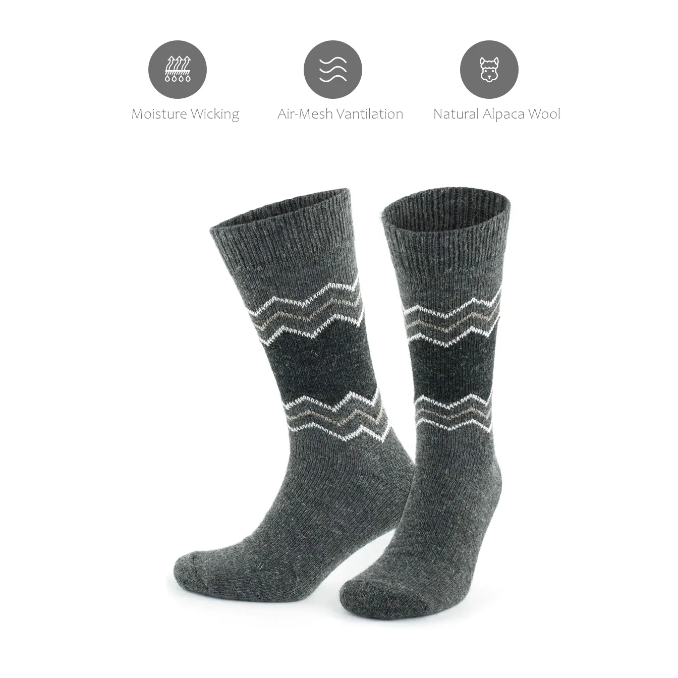 Alpaca Socks ZigZag