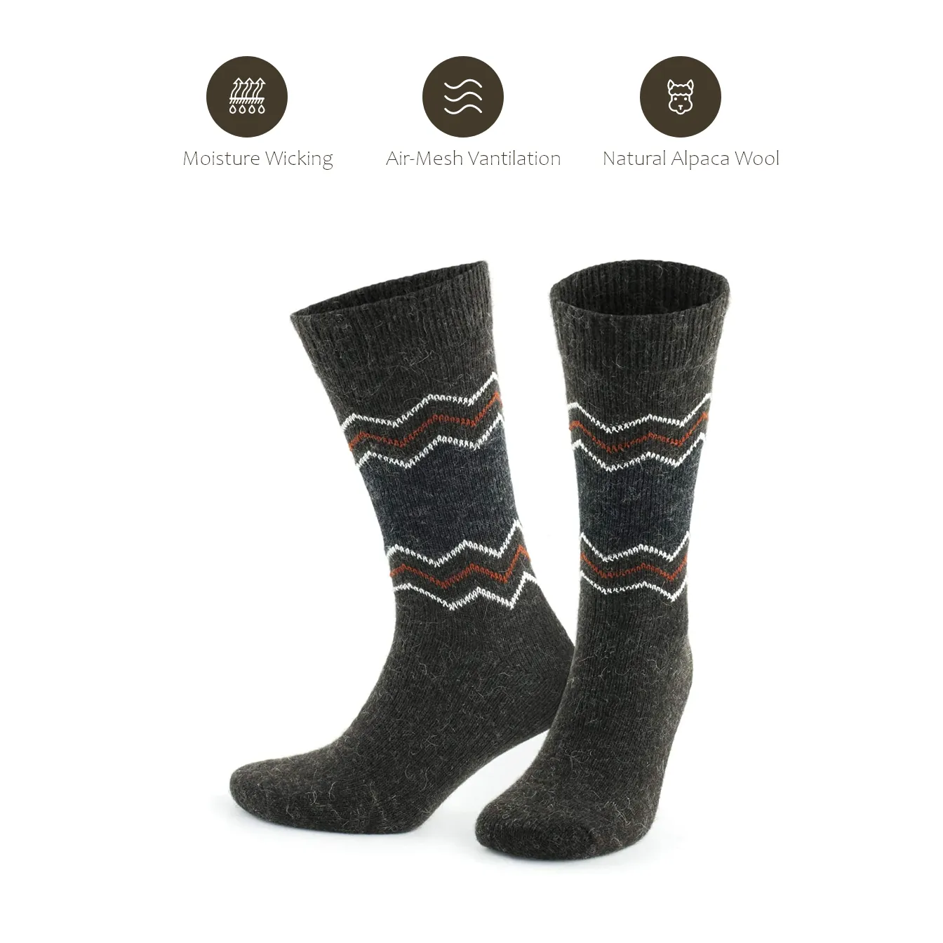 Alpaca Socks ZigZag