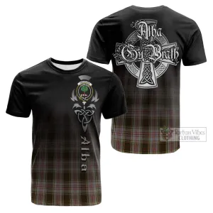 Anderson Dress Tartan Cotton T-shirt Featuring Alba Gu Brath Family Crest Celtic Inspired