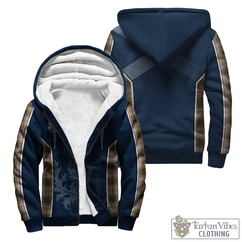 Anderson Dress Tartan Sherpa Hoodie with Family Crest and Scottish Thistle Vibes Sport Style