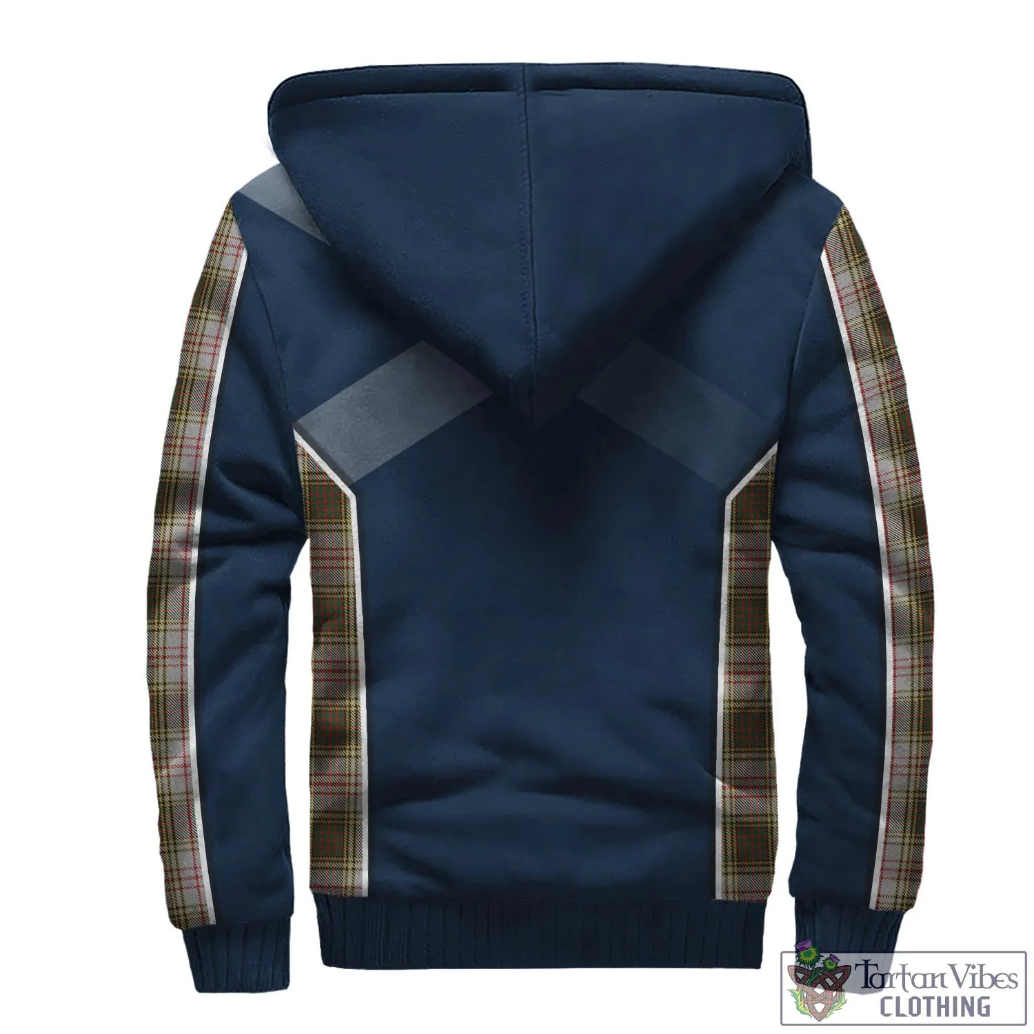 Anderson Dress Tartan Sherpa Hoodie with Family Crest and Scottish Thistle Vibes Sport Style