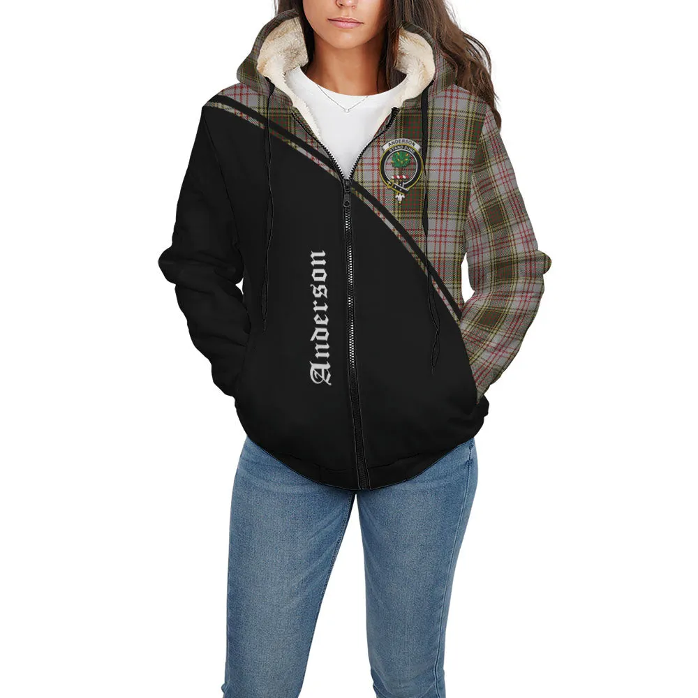 Anderson Dress Tartan Sherpa Hoodie with Family Crest Curve Style