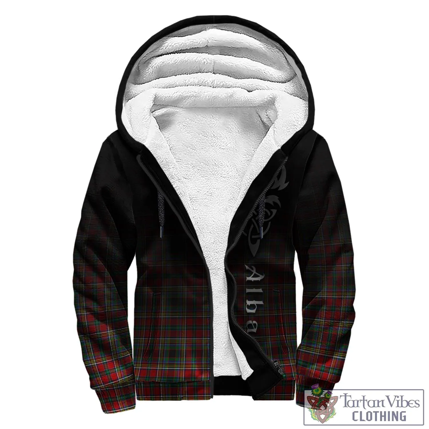 Anderson of Arbrake Tartan Sherpa Hoodie Featuring Alba Gu Brath Family Crest Celtic Inspired