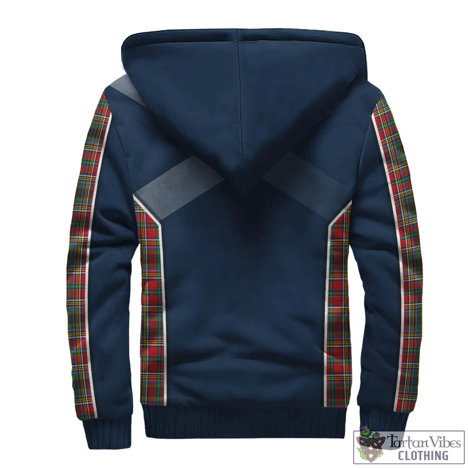 Anderson of Arbrake Tartan Sherpa Hoodie with Family Crest and Lion Rampant Vibes Sport Style