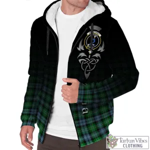 Arbuthnot Ancient Tartan Sherpa Hoodie Featuring Alba Gu Brath Family Crest Celtic Inspired