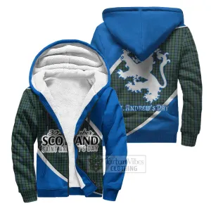 Arbuthnot Family Crest Tartan Sherpa Hoodie Celebrate Saint Andrew's Day in Style