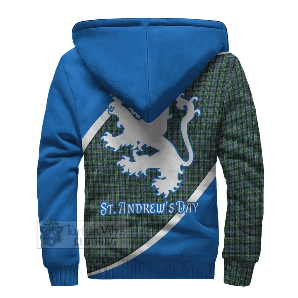 Arbuthnot Family Crest Tartan Sherpa Hoodie Celebrate Saint Andrew's Day in Style