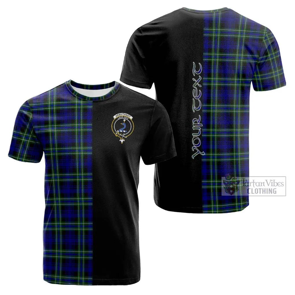 Arbuthnot Modern Tartan Cotton T-shirt with Family Crest and Half Of Me Style