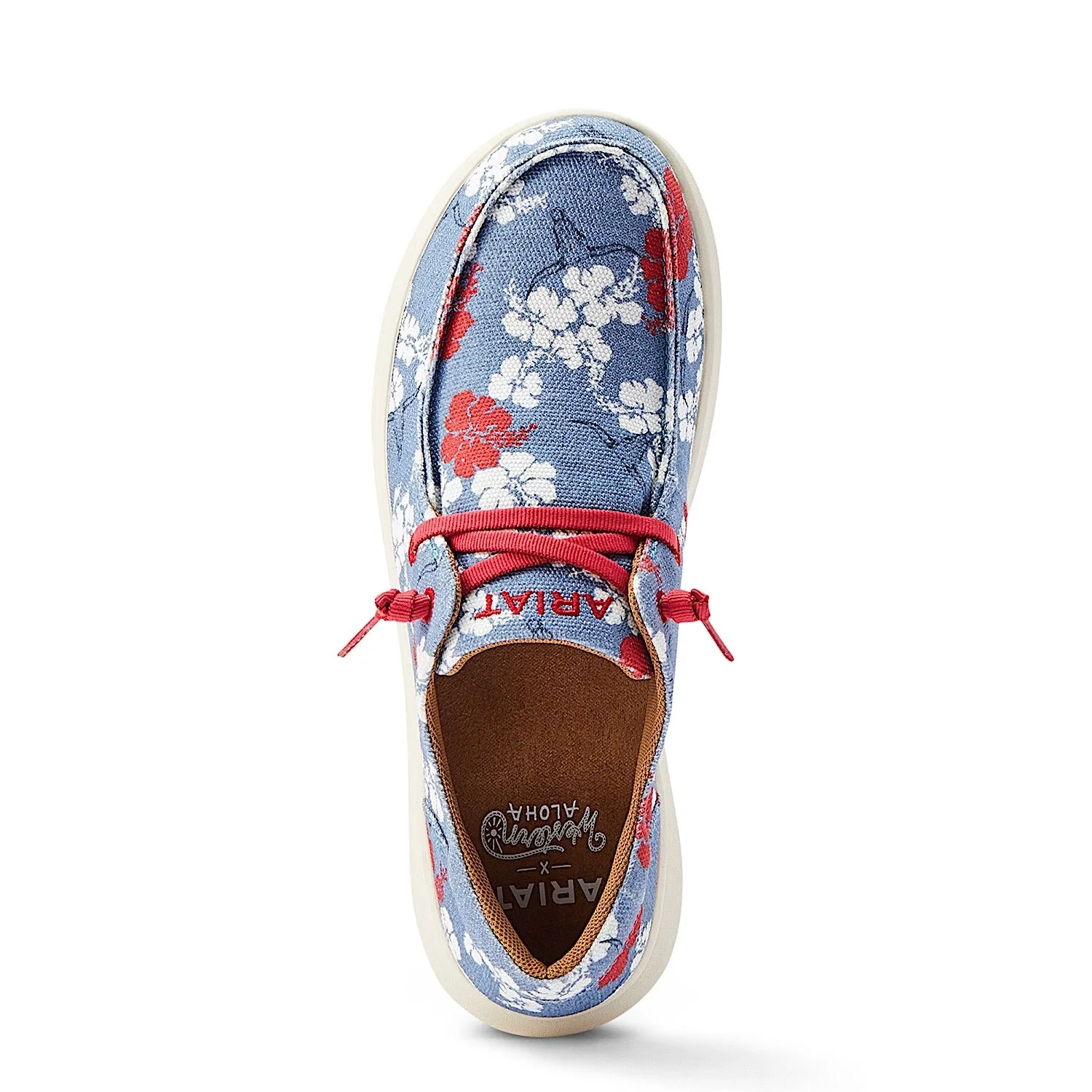 Ariat Womens Hilo Western Aloha Red White & Blue Pareau Print