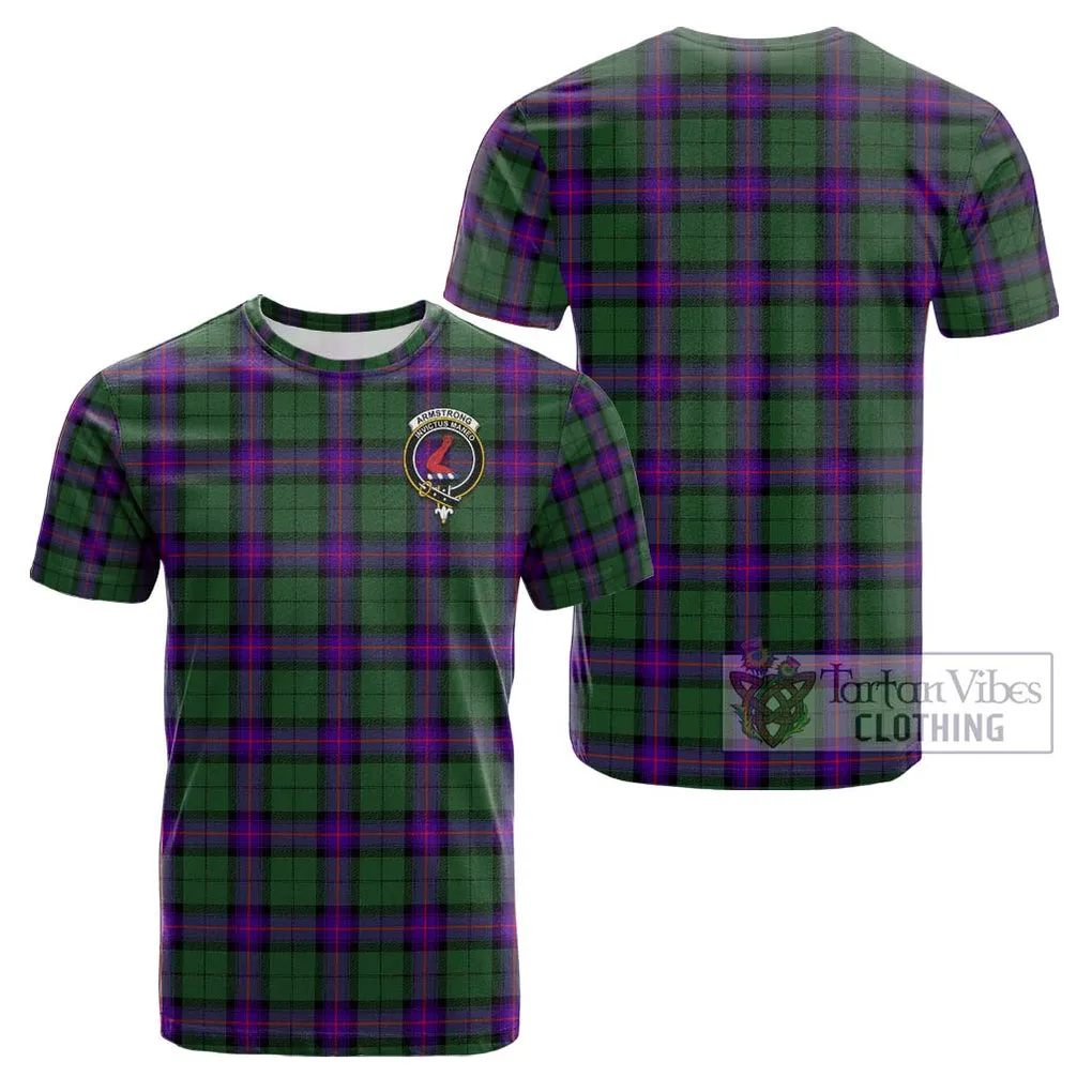 Armstrong Modern Tartan Cotton T-Shirt with Family Crest