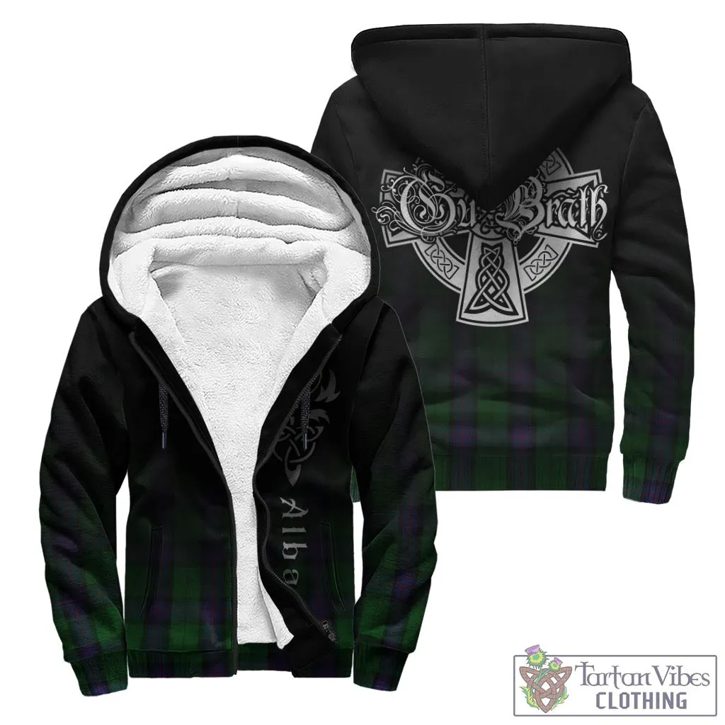 Armstrong Tartan Sherpa Hoodie Featuring Alba Gu Brath Family Crest Celtic Inspired