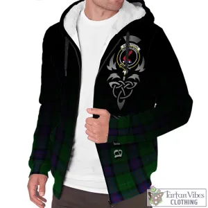 Armstrong Tartan Sherpa Hoodie Featuring Alba Gu Brath Family Crest Celtic Inspired