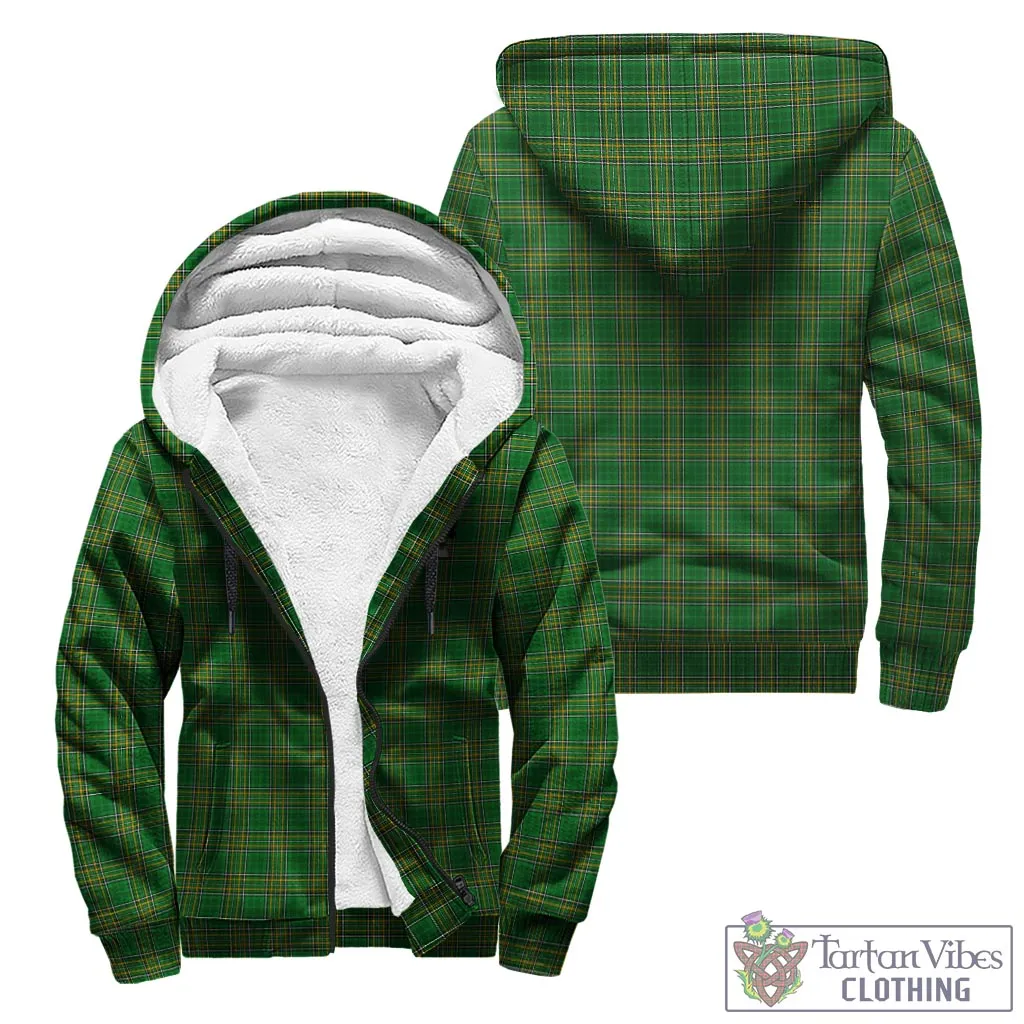 Arnott Irish Clan Tartan Sherpa Hoodie with Coat of Arms