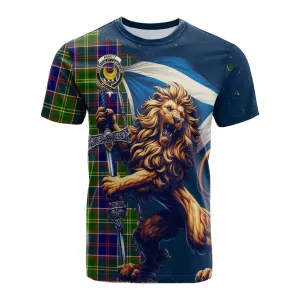 Arnott Tartan Family Crest Cotton T-shirt with Scottish Majestic Lion