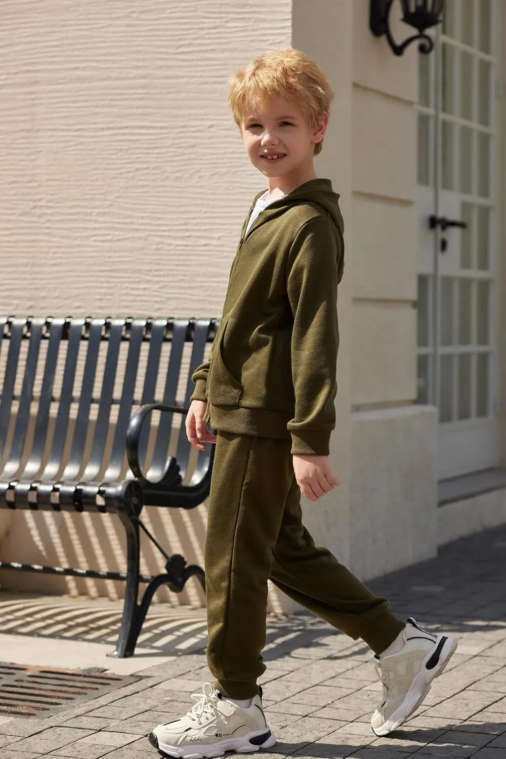 Arshiner Boys' 2 Piece Athletic Tracksuit Jogging Sets