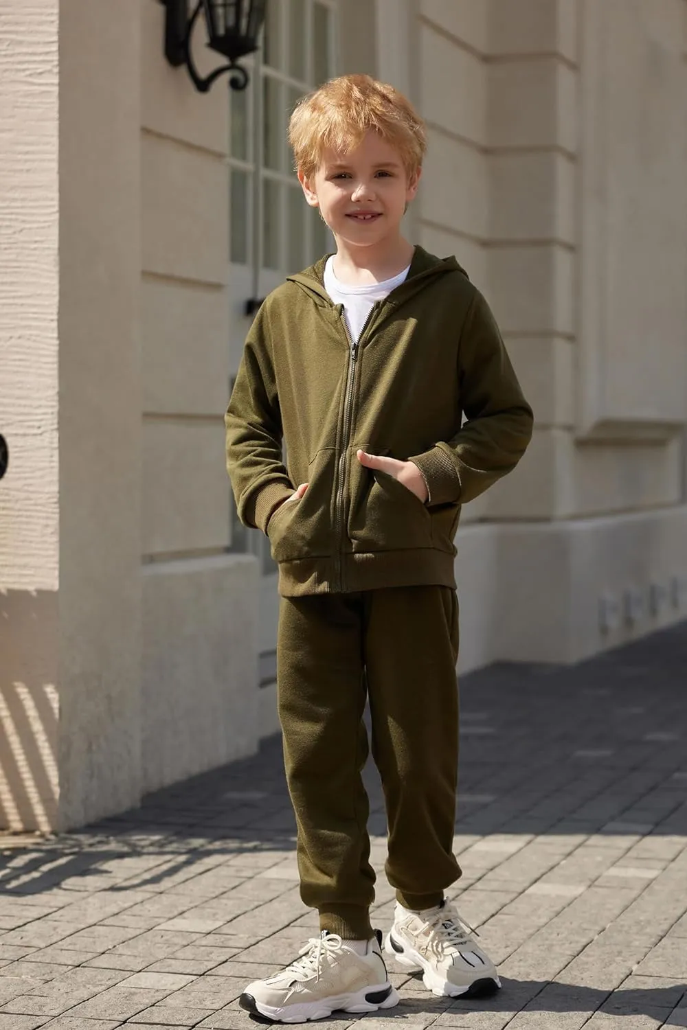 Arshiner Boys' 2 Piece Athletic Tracksuit Jogging Sets