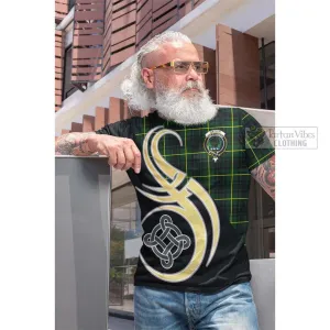 Arthur Modern Tartan Cotton T-shirt with Family Crest and Celtic Symbol Style