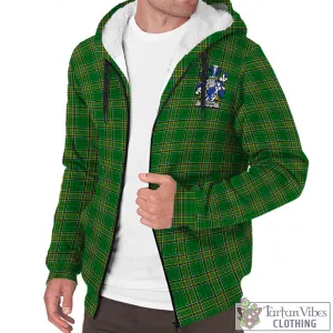 Aungier Irish Clan Tartan Sherpa Hoodie with Coat of Arms