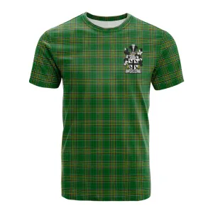 Aylmer Irish Clan Tartan Cotton T-shirt with Coat of Arms