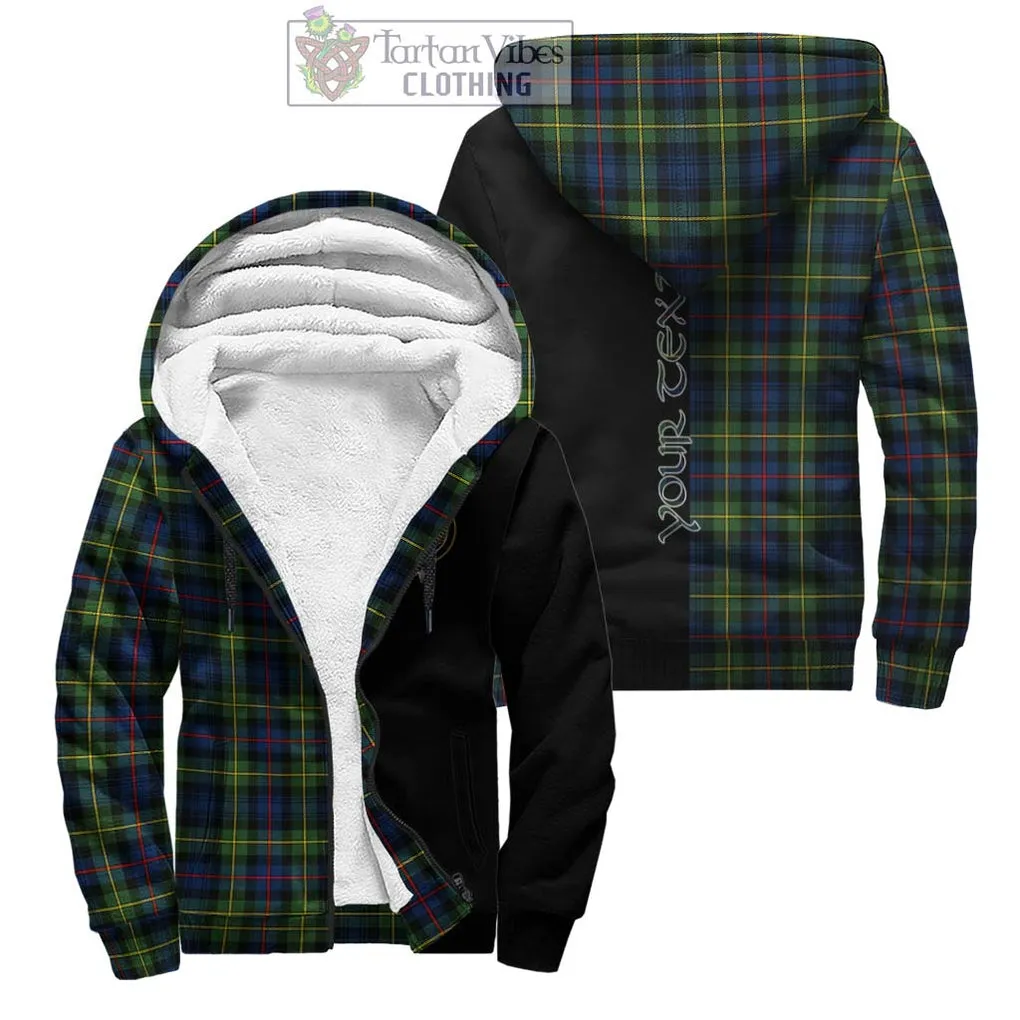 Bailey Modern Tartan Sherpa Hoodie with Family Crest and Half Of Me Style