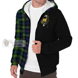 Bailey Modern Tartan Sherpa Hoodie with Family Crest and Half Of Me Style