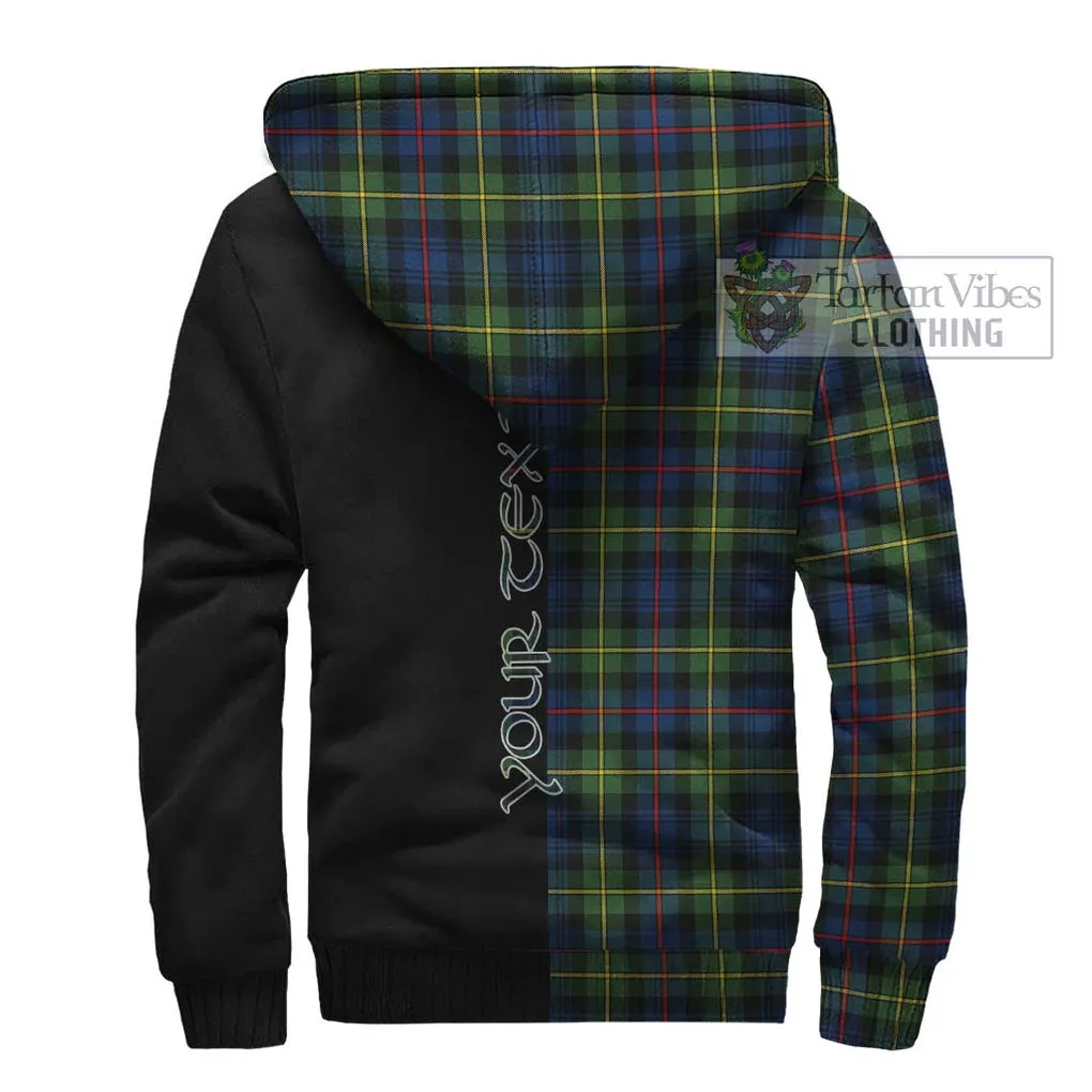 Bailey Modern Tartan Sherpa Hoodie with Family Crest and Half Of Me Style